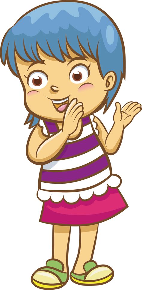 Download Clapping Cartoon Clip Art - Girl Clapping Clip Art PNG Image