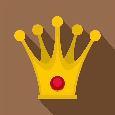 Значок короны плоская иллюстрация иконки вектора короны для паутины ...