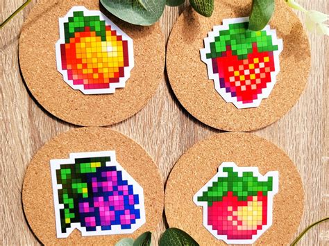 Stardew Valley Fruit Die Cut Sticker Pack | Pixel Art |water Resistant ...