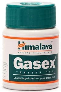 Gasex Himalaya tablets for stomach gas and bloating relief