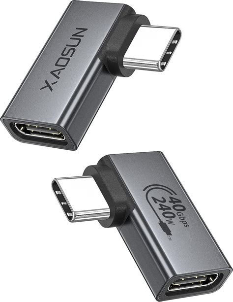 Amazon.com: XAOSUN Right Anlge USB C Adapter, 90 Degree USB C to C ...