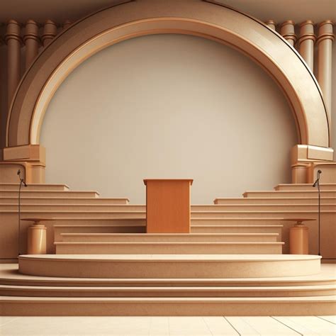 premium photo  rendering  podium design