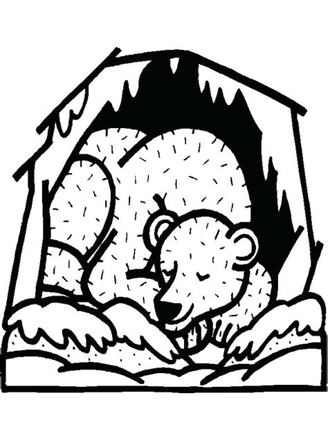 Hibernating Bear Coloring Page at GetDrawings | Free download