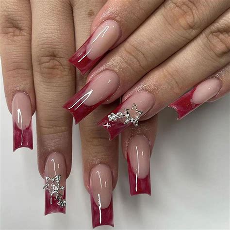 Halloween Theme Fake Nail Art with Red Tip with Harmless and Smooth