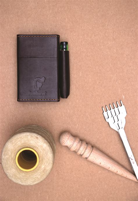 handmade leather cigarette case bumburet