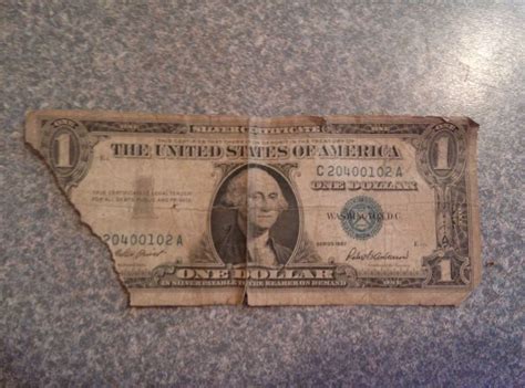 I received a 1957 Dollar bill in change : r/mildlyinteresting
