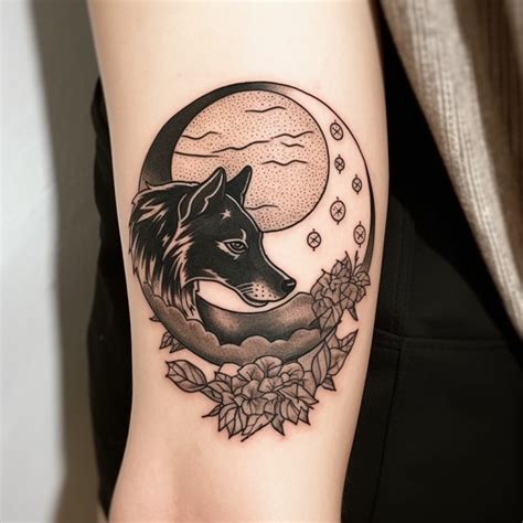 70 Wolf And Moon Tattoo Ideas - TattooClue.com