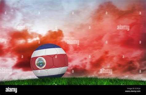 Composite image of football in costa rica colours Stock Photo - Alamy