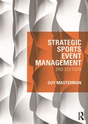 strategic sports event management  edition guy masterman guy