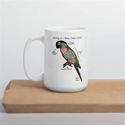 Anatomy of a Green Cheek Conure Funny Green Cheek Conure Mug - Etsy