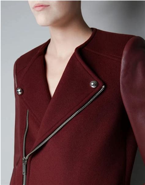Шерстяное пальто zara бордового цвета — ціна 600 грн у каталозі Пальто ...