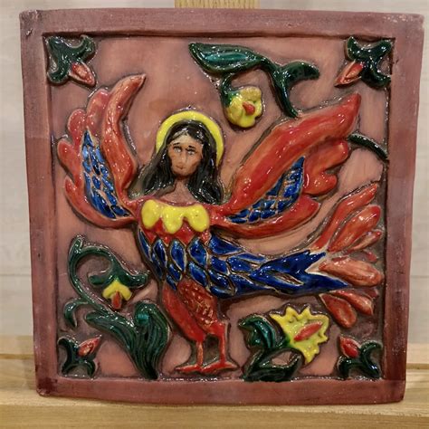 Изразец для камина, печи "Сирин", 20*20см в интернет-магазине на ...