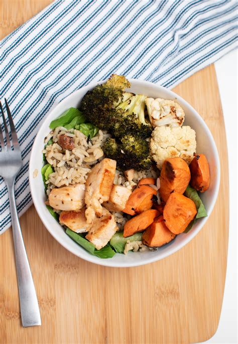 Healthy Chicken Power Bowl with Roasted Vegetables - The Ashcroft