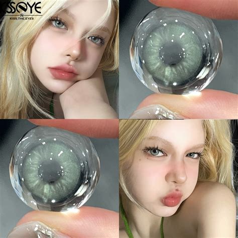 (เกรด & Cod) Ksseye คอนแทคเลนส์ สีม่วง พร้อมสายตาสั้น สีเทา 1 ปี 14.2 ...