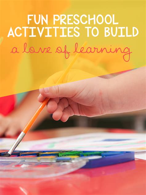creating  love  learning  fun preschool activities