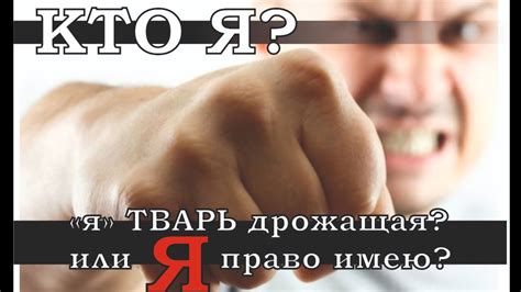 Кто я? ТВАРЬ дрожащая? или Я - право имею? - YouTube