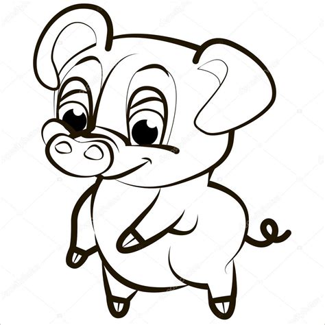 Pink Pig Drawing at GetDrawings | Free download