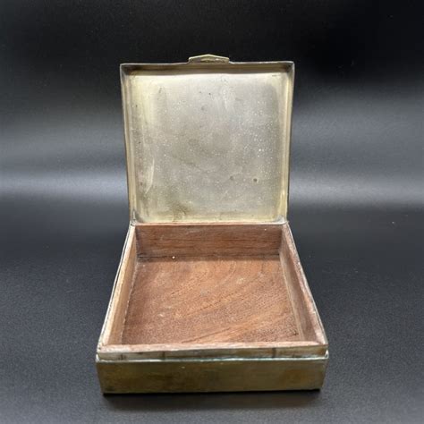 Коробка (шкатулка) для сигарет, дерево, металл, Западная Европа, 1950 ...