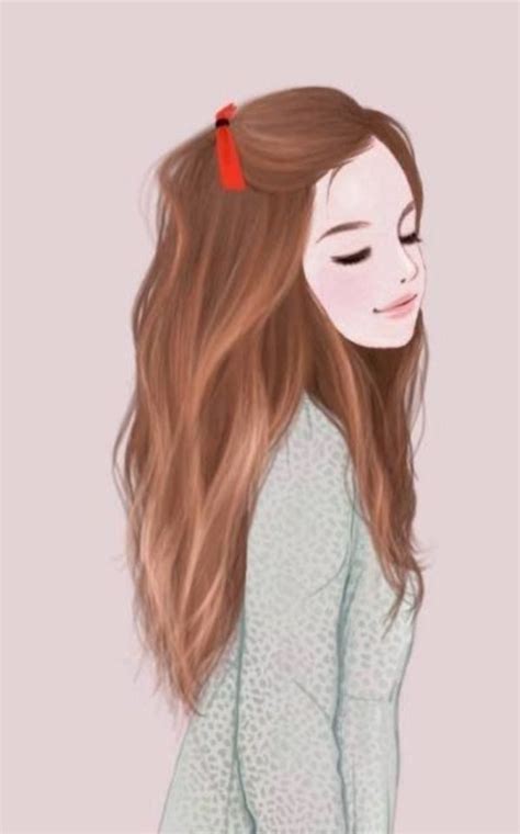 Drawing Of A Girl With Brown Hair