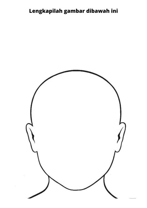 melengkapi gambar wajah lembar kerja gambar wajah gambar