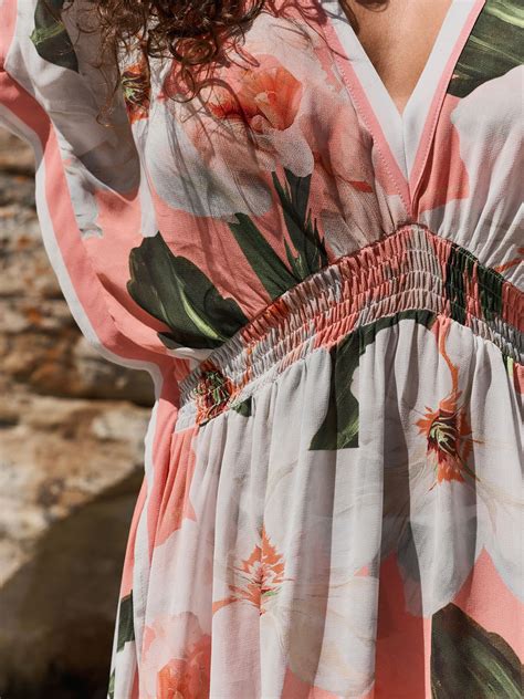 Buy B by Ted Baker Coral Pink Floral Woven Viscose Kimono from the Next