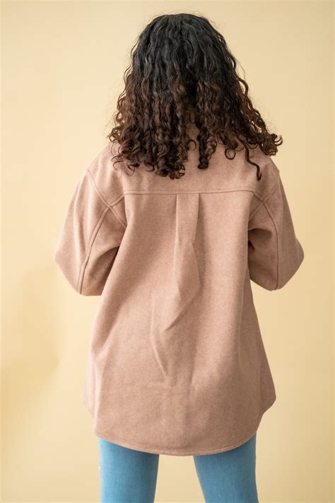 Sierra Mauve Oversized Jacket – False Identity Co.