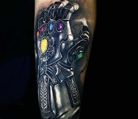 The Infinity Gauntlet tattoo by Chris Showstoppr | Tattoos, Hand ...