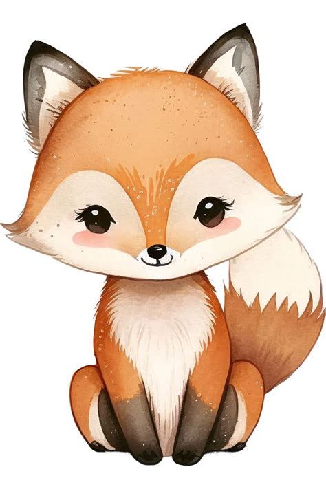Fox. Лиса. PNG. | Рисунок лисы, Иллюстрации лисы, Изображение животного