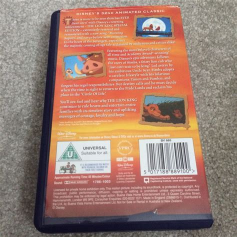 WALT DISNEY CLASSIC | THE LION KING SPECIAL EDITION VHS | FREE POSTAGE ...
