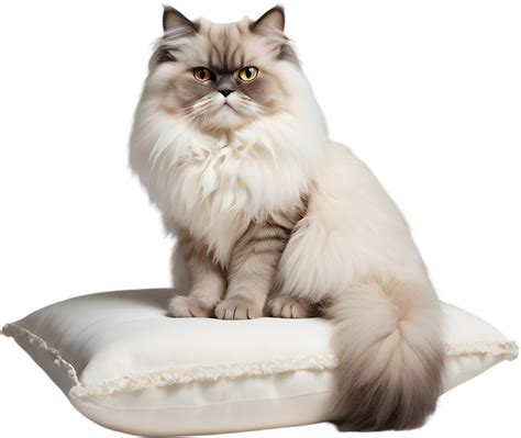 Gorgeous, fluffy Himalayan Persian cat breed beauty. AI-generated