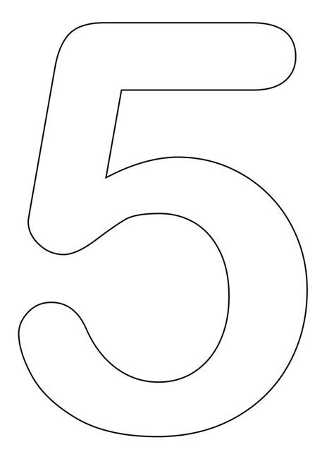 Numero 5 Para Imprimir