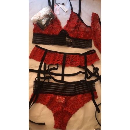 conjunto sensual divino  cinta liga  venda shopee brasil