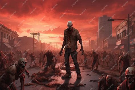 zombie apocalypse  hordes  undead creatures roaming  streets
