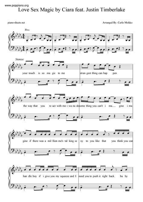 Ciara, Justin Timberlake-Love Sex Magic Sheet Music pdf, - Free Score