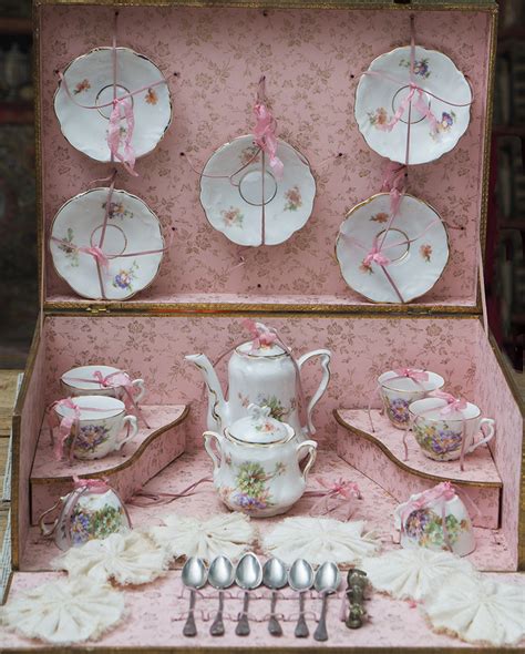 Французский кукольный / детский сервиз в оригинальной коробке, 1890г ...