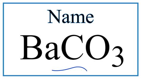 How to Write the Name for BaCO3 - YouTube