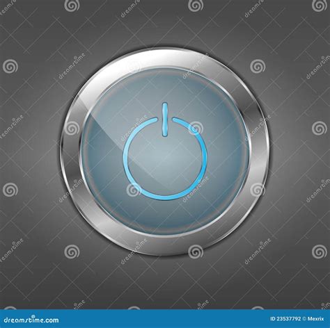 Power button stock vector. Illustration of grey, press - 23537792