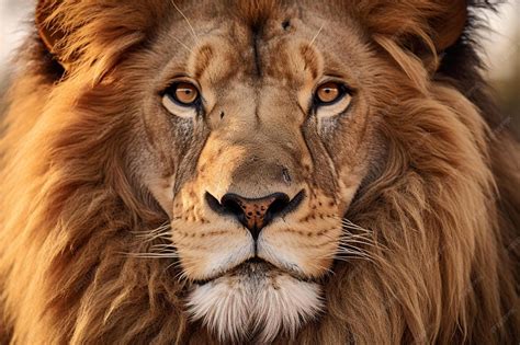 premium photo  lions nose  shown   lion   left