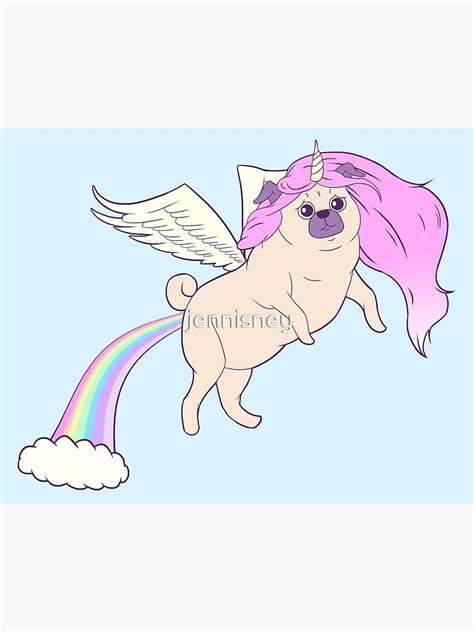 "Pugicorn" Photographic Print by jennisney | Redbubble