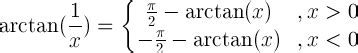 arctan (x) | fonction tangente inverse