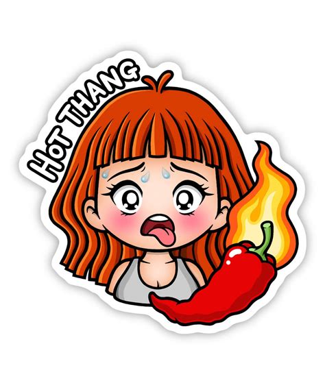 Hot Thang bespoke shaped vinyl sticker - Genki Gear