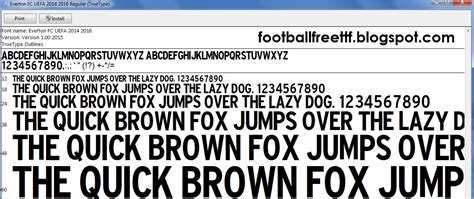 FOOTBALL TTF FREE DOWNLOAD: TTF Everton FC EUROPA LEAGUE 2014 2015 font ...