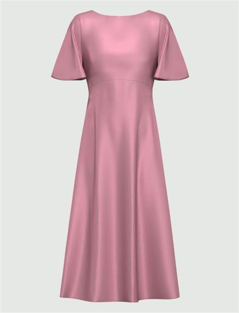 Abito midi con scollo a V, malva | Marella
