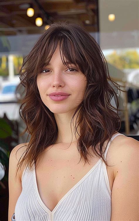 16 Medium-Length Haircuts with Bangs You’ll Be Obsessed in 2024