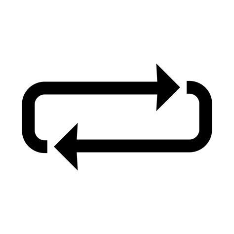 loop glyph black icon  vector art  vecteezy