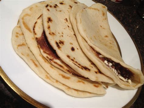 Honduran Baleadas with Refried Beans and Cheese