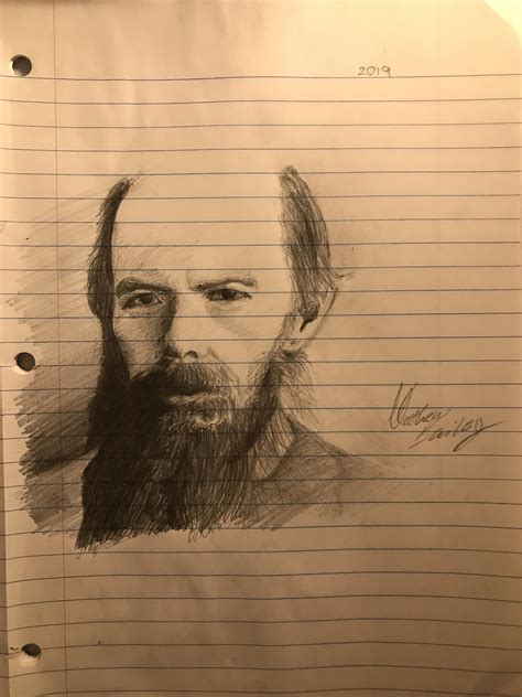 My Dostoevsky portrait : r/sketches