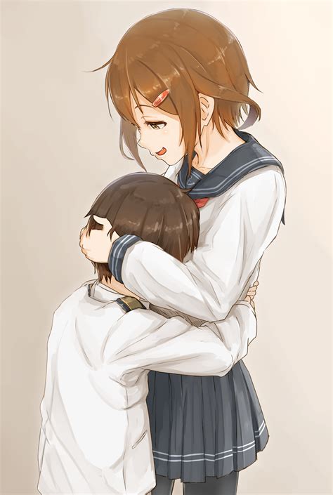 ikazuchi and little boy admiral (kantai collection) drawn by aoi_tiduru
