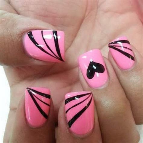 50+ Beautiful Pink and Black Nail Designs - IdeaStand | Pink nail art designs, Black nail ...