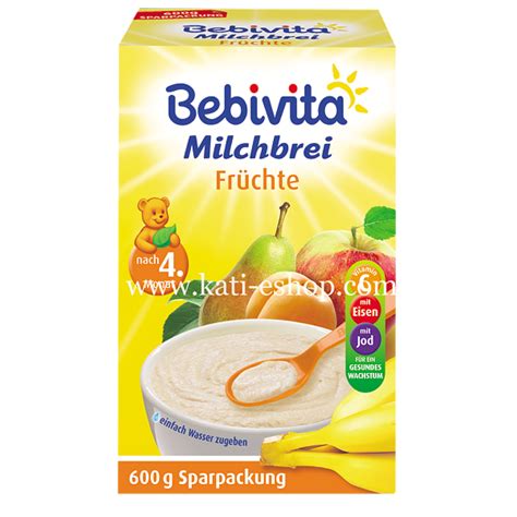 BEBIVITA Инстантна плодова каша 4м. 600г
